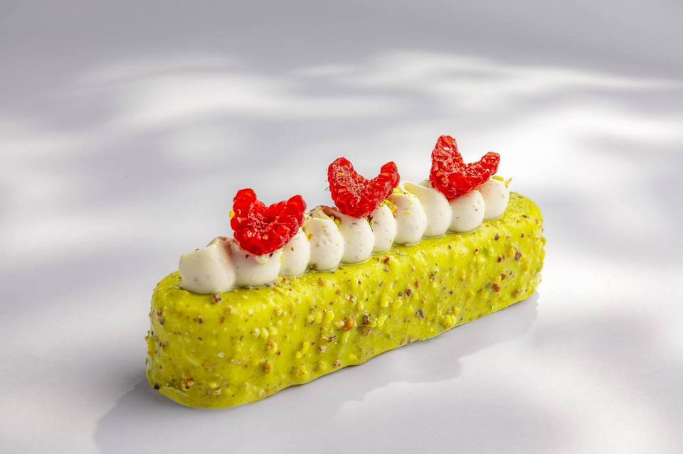 Cheesecake Pistachio, studio photograph