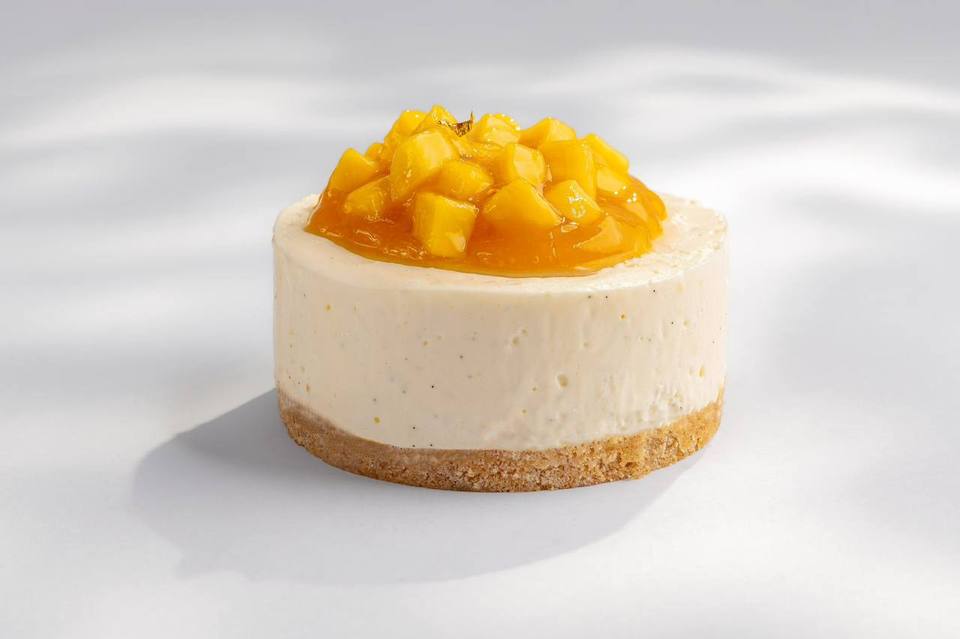 Mango Cheesecake, studio photograph