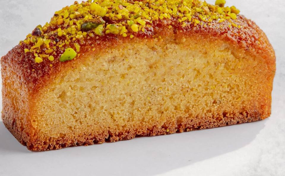 Pistachio Financiers, a closer view