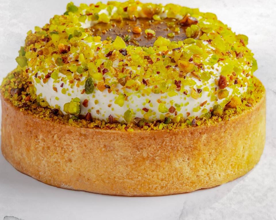 Pistachio Tart, a closer view