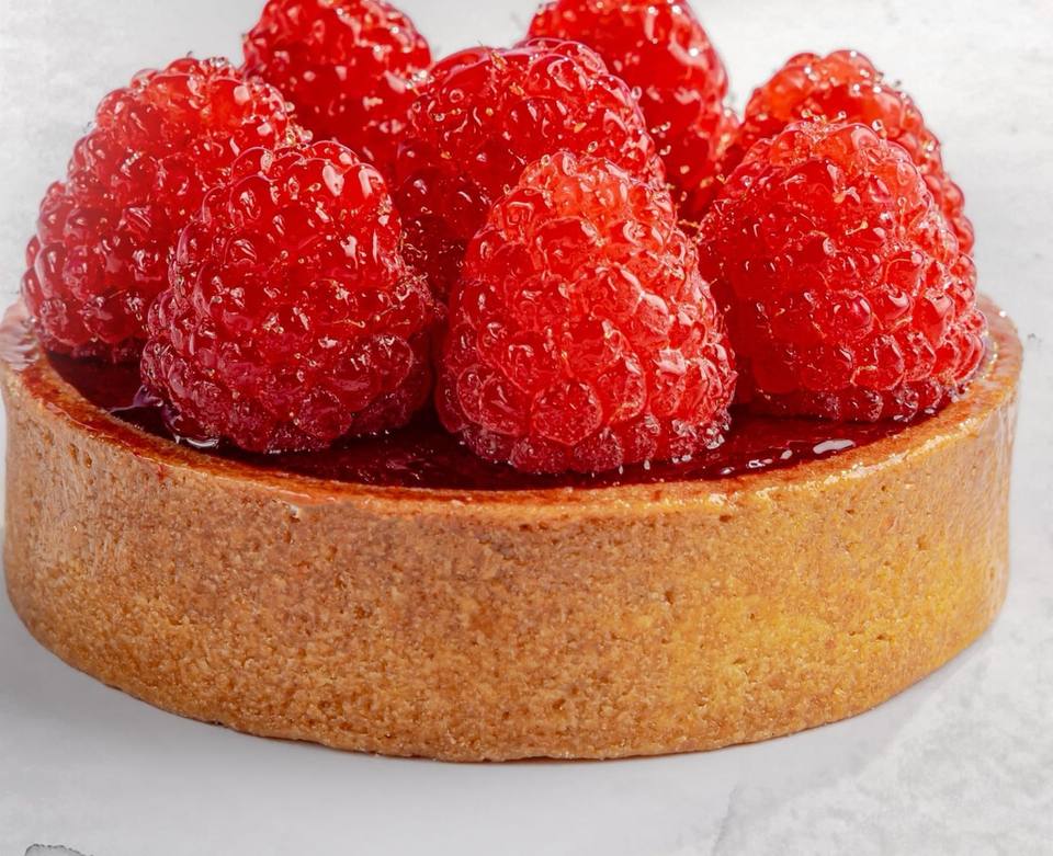 Raspberry Tart, a closer view