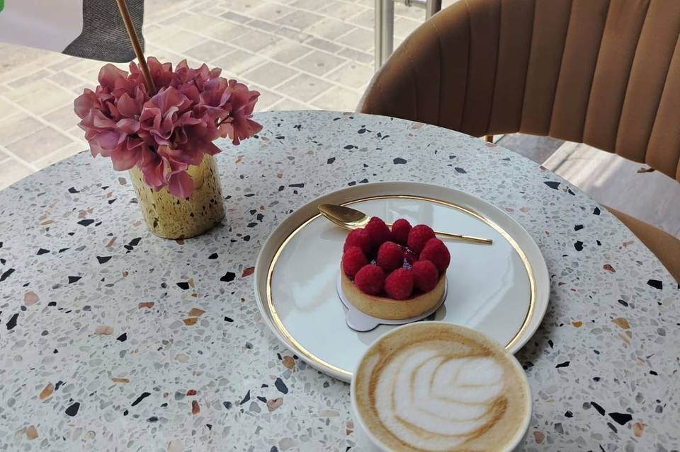 Raspberry Tart, made in our kitchen